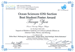 AOGS Best Student Poster Award Won by XMUM Students (1.5)