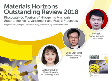 Dr. Ong Wee Jun Receives Materials Horizons 2018 Outstanding Paper Award