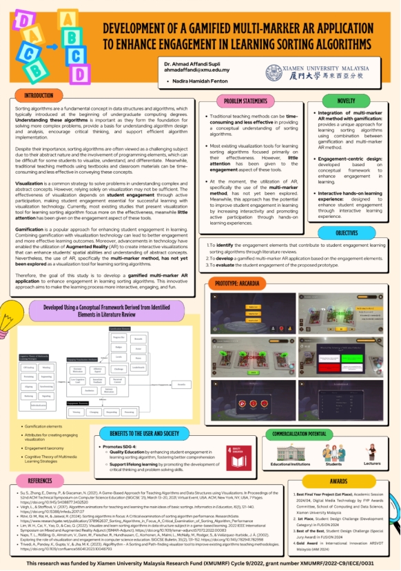 Gold Award at INIIC 2024 Goes to XMUM Student's Gamified AR Project