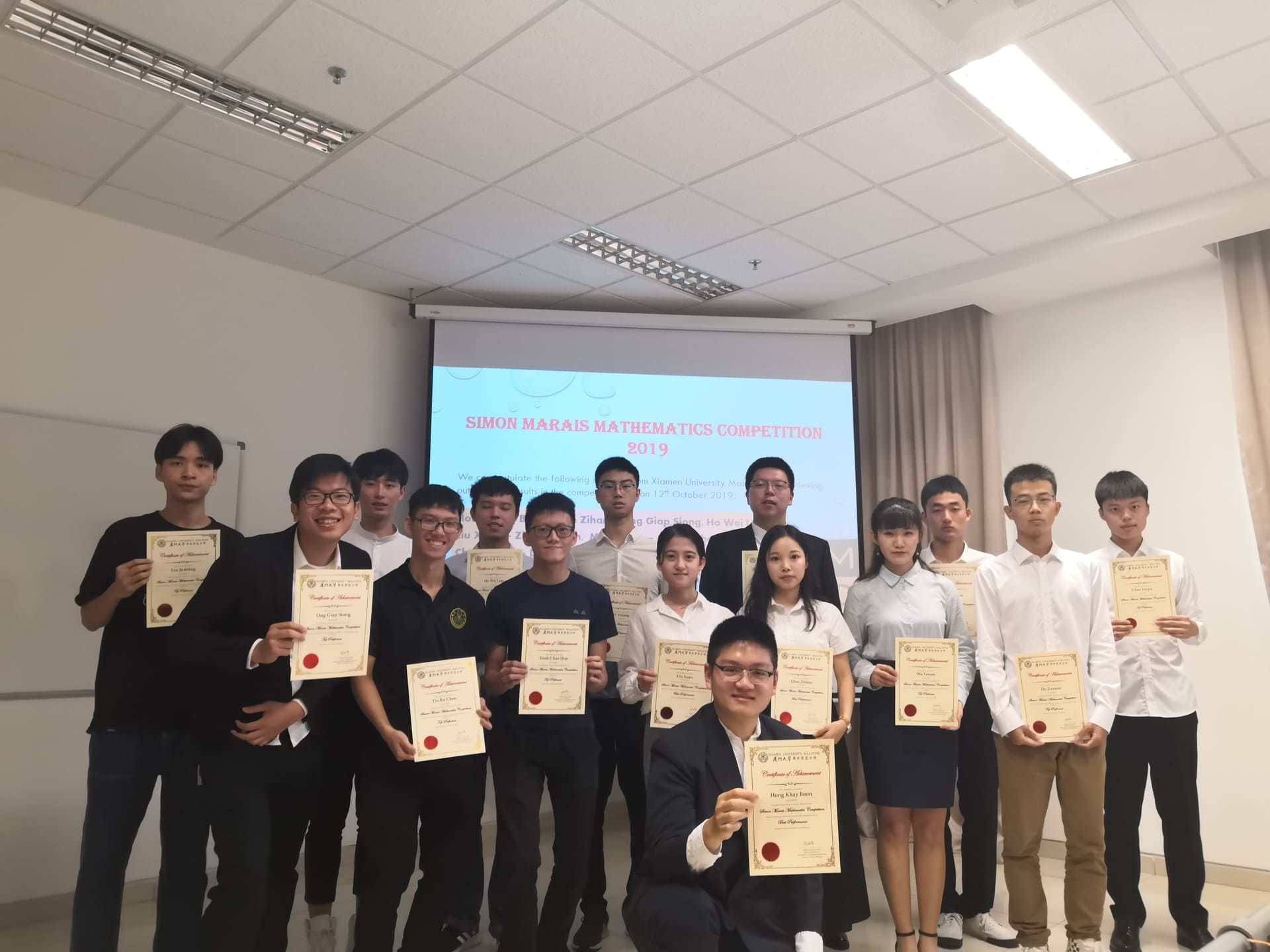 XMUM Students Stand Out at Simon Marais Mathematics Competition (1)