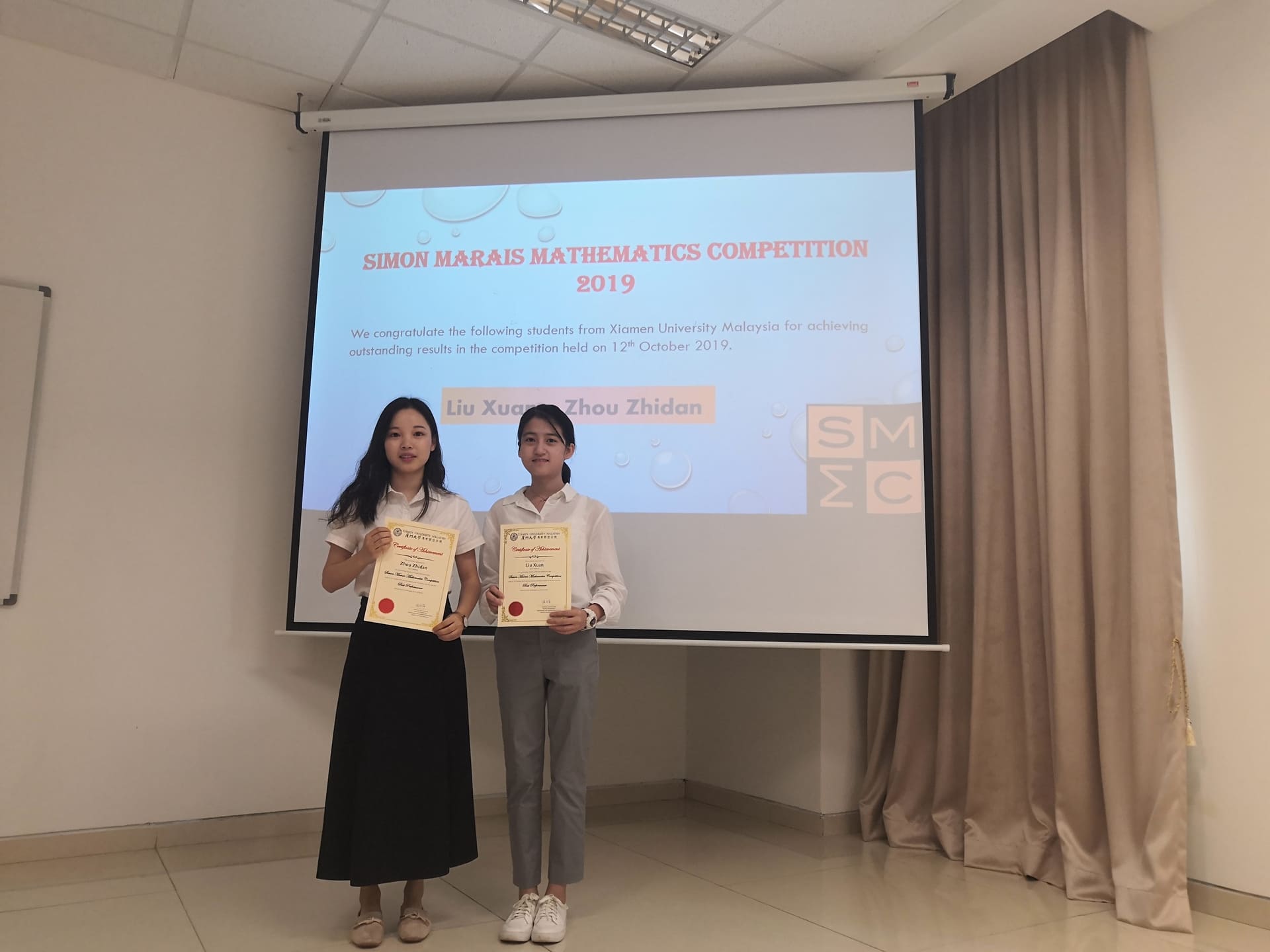 XMUM Students Stand Out at Simon Marais Mathematics Competition (2)