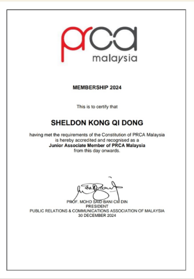 XMUM Student Wins Persuasive Pen Prize in Malaysia Public Relations Awards 2024 2