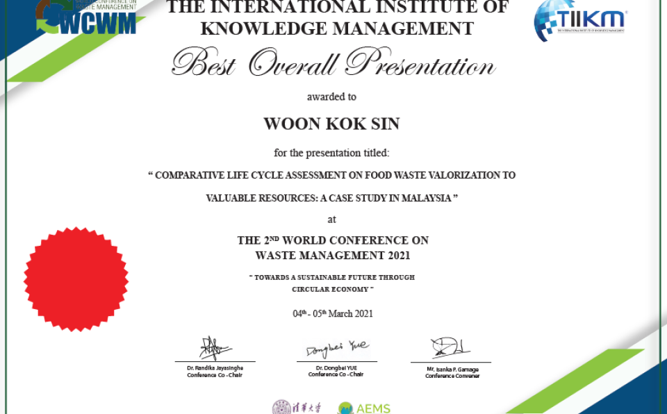 Dr. Vincent Woon Kok Sin Recognized as Overall Best Presenter at WCWM 2021  (2)